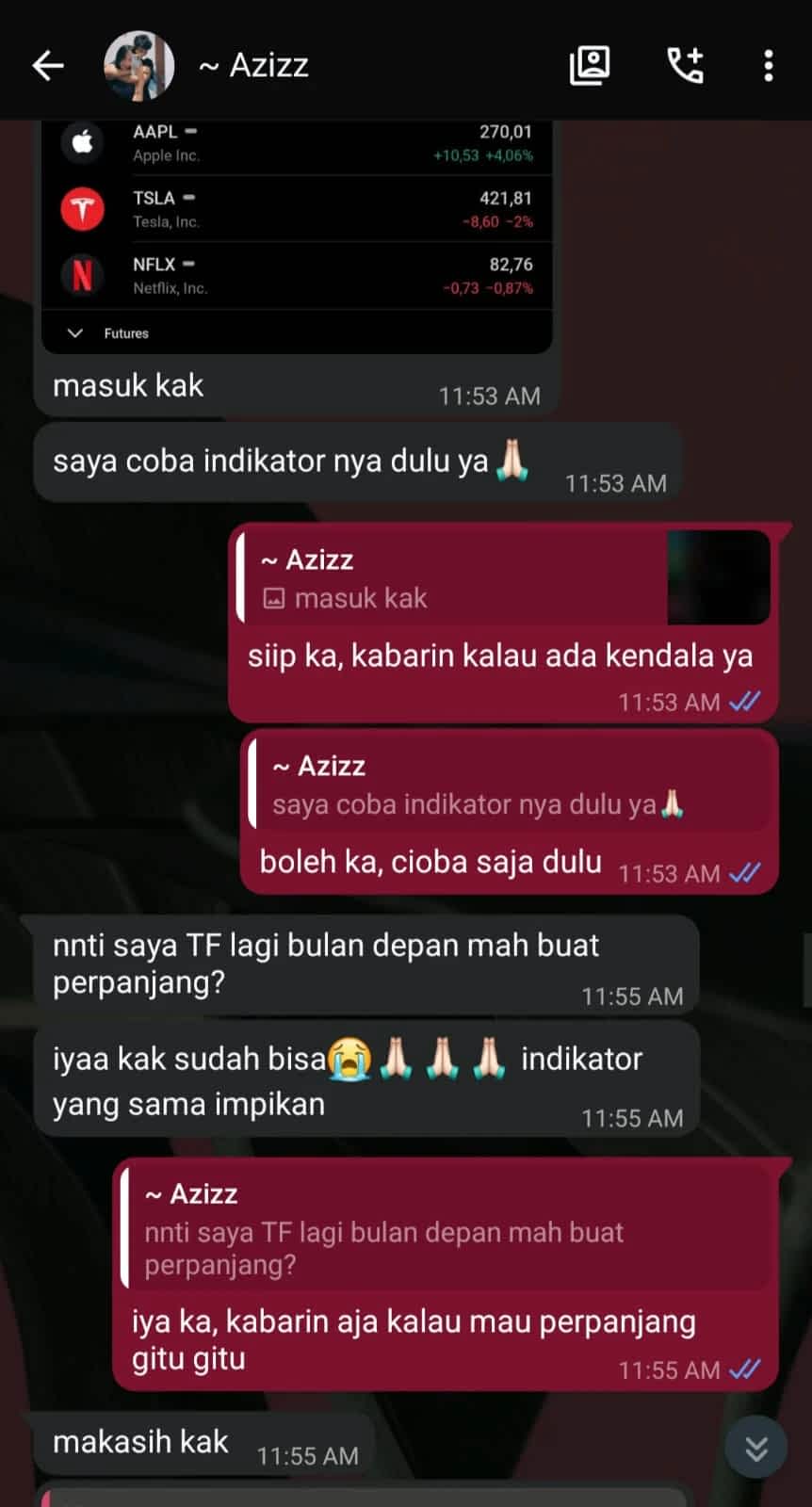 Testimoni dari Aziz