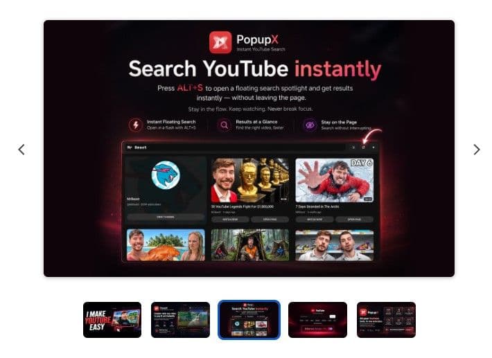 PopupX Extension