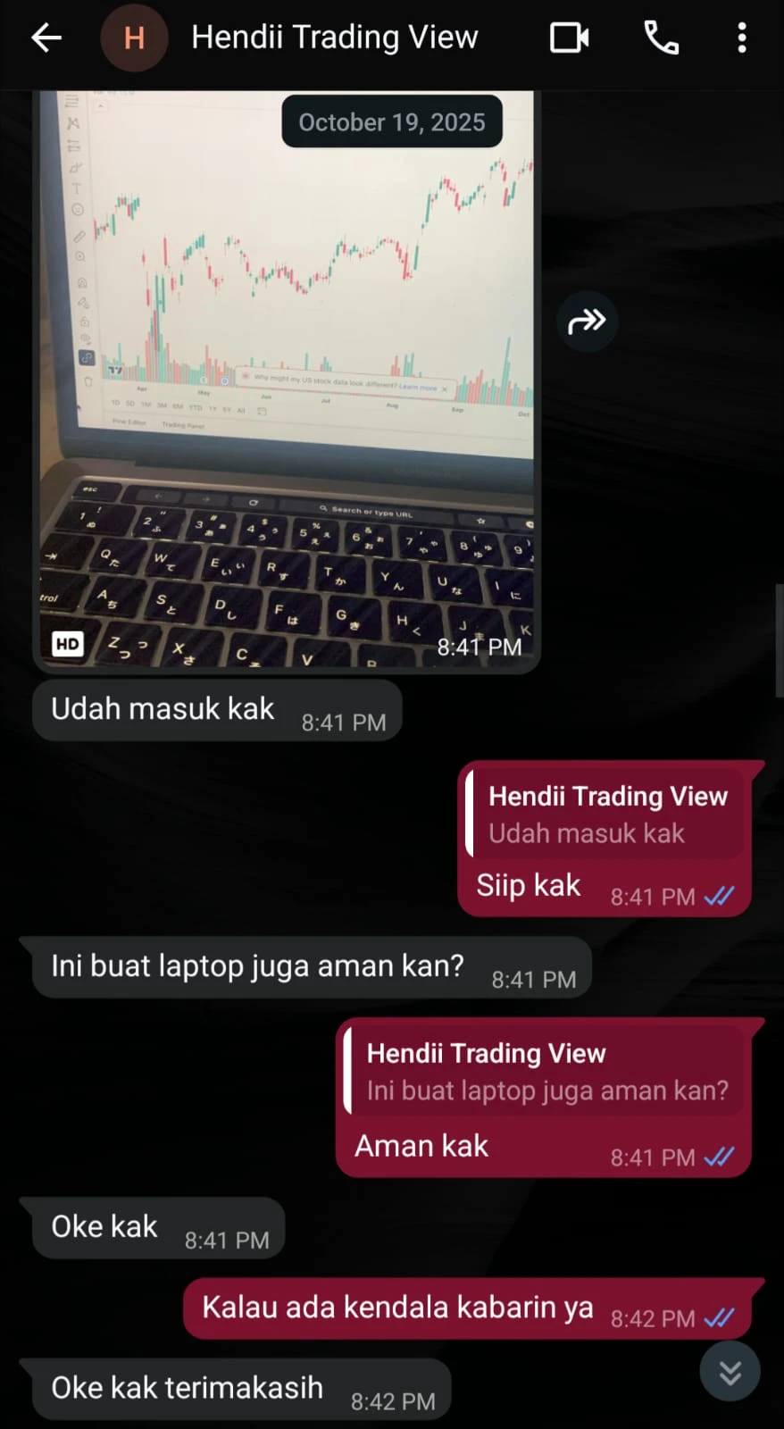 Ulasan pelanggan Jeki Store — Proses order mudah via WhatsApp